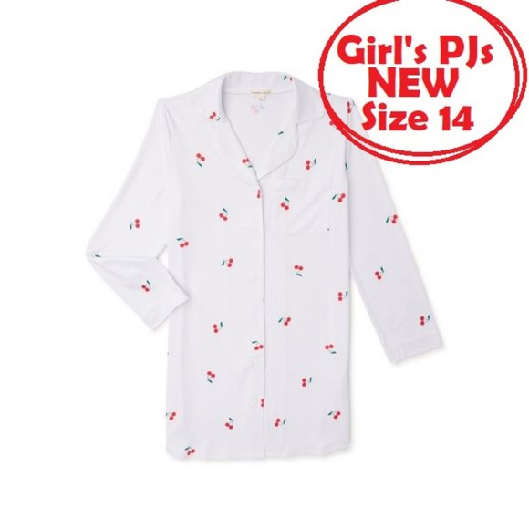 New Girl's Size Large 14 Easter PJs Sleep Shirt Pajamas Slumber Party Gifts - Picture 2 of 8